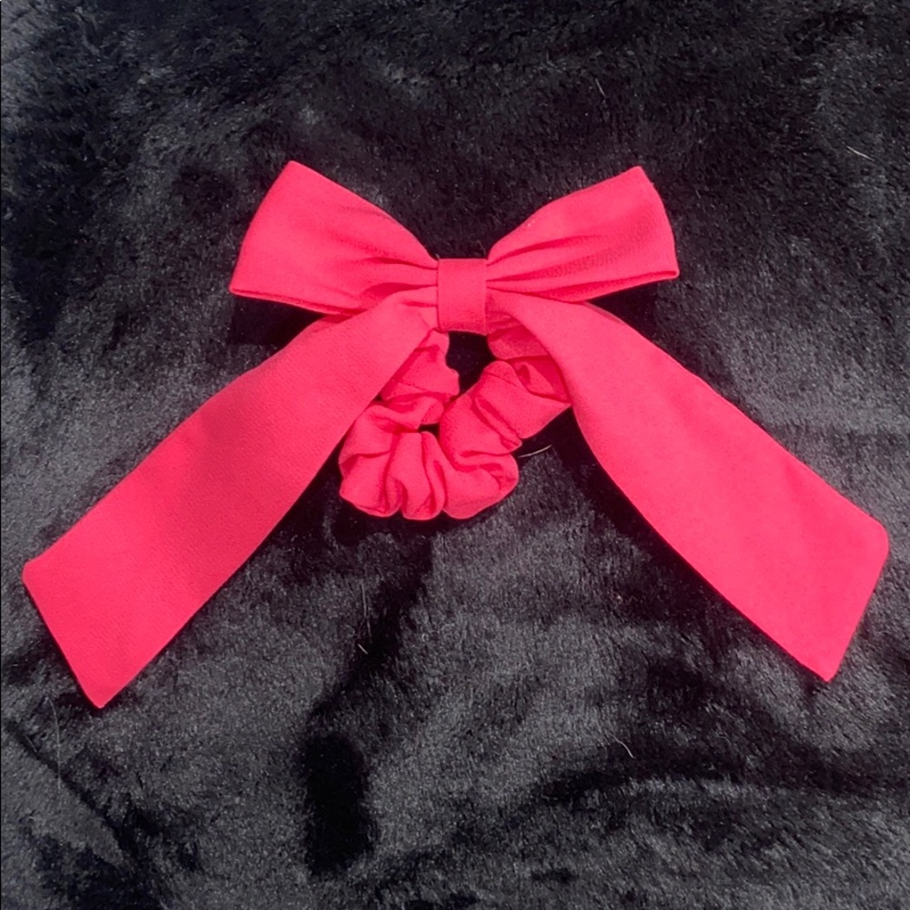 Hot Pink Scrunchy with Bow